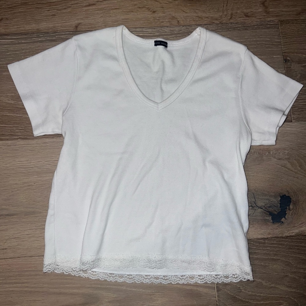brandy melville lace top l tee